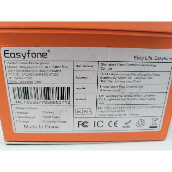 NOB Easyfone T300-4G Flip Cell‎ Phone Seniors 2.4'' HD Display Big Buttons - Picture 2 of 9